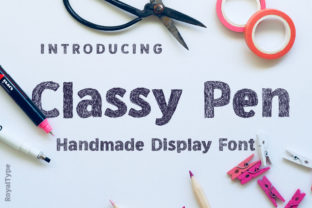 Classy Pen: A Stylish Display Font for School-Themed Crafting Projects