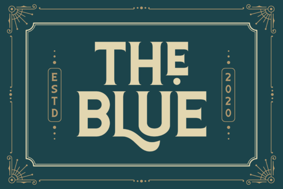 The Blue Font for Nostalgic Design