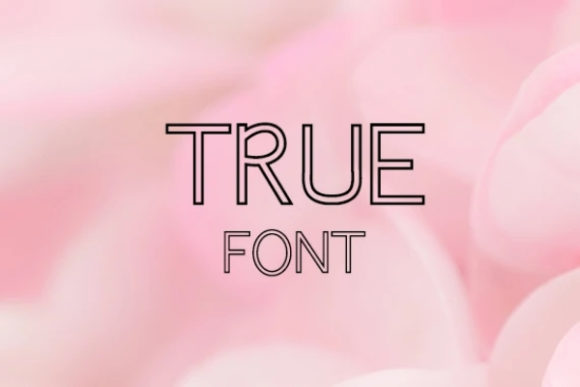 True and True: A Cute Display Font for Creative Projects